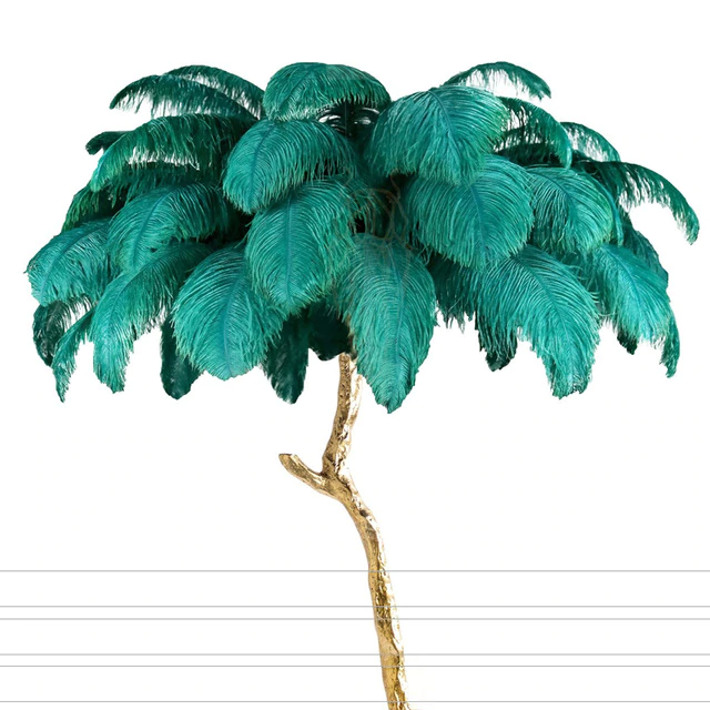 Palmera Luxury Feather Floor/Table Lamp