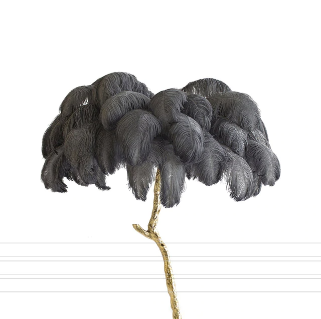 Palmera Luxury Feather Floor/Table Lamp