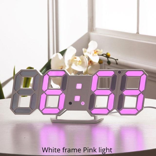 3D LED Digital Wall Clock
