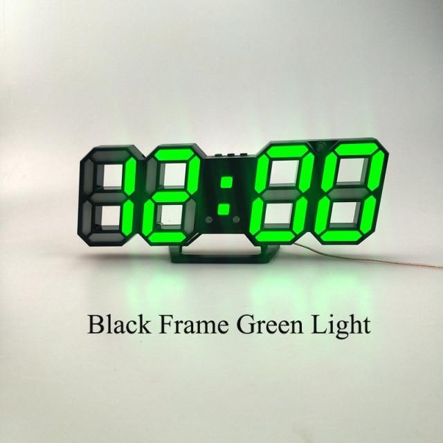 3D LED Digital Wall Clock