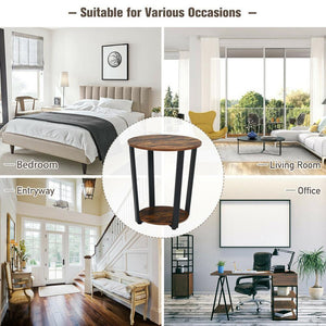 Industrial End Table Metal Frame