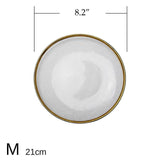 Frosted Gold Rim Dinner Plates