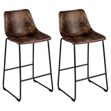 Faux Suede Bar Stool 2pc Set