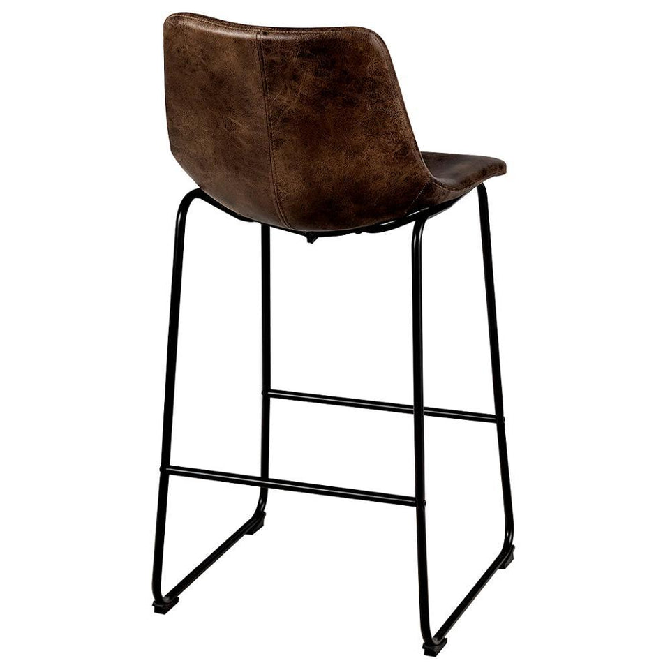 Faux Suede Bar Stool 2pc Set