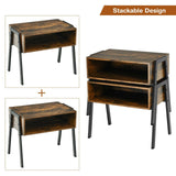 2 PC Stackable End Night Stand