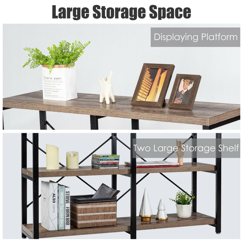 47" Industrial Metal Sofa Table