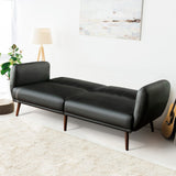 Convertible Futon Sofa Couch Sleeper w/Wood Legs