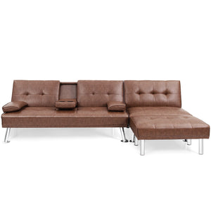3-Piece Convertible Sectional Sofa