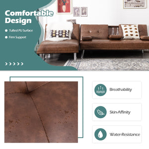 3-Piece Convertible Sectional Sofa