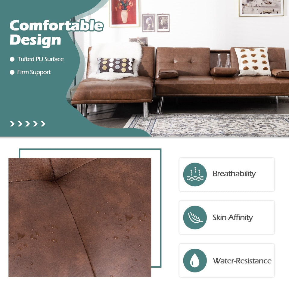 3-Piece Convertible Sectional Sofa