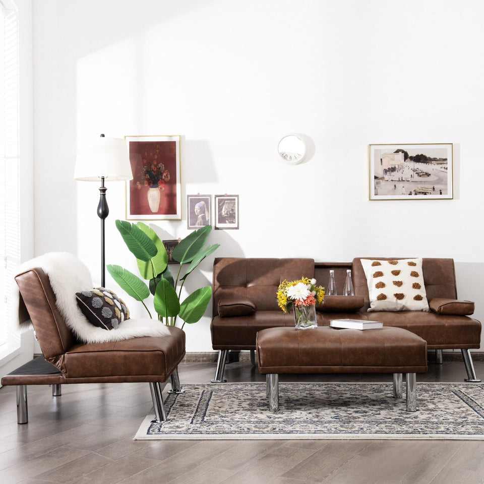 3-Piece Convertible Sectional Sofa