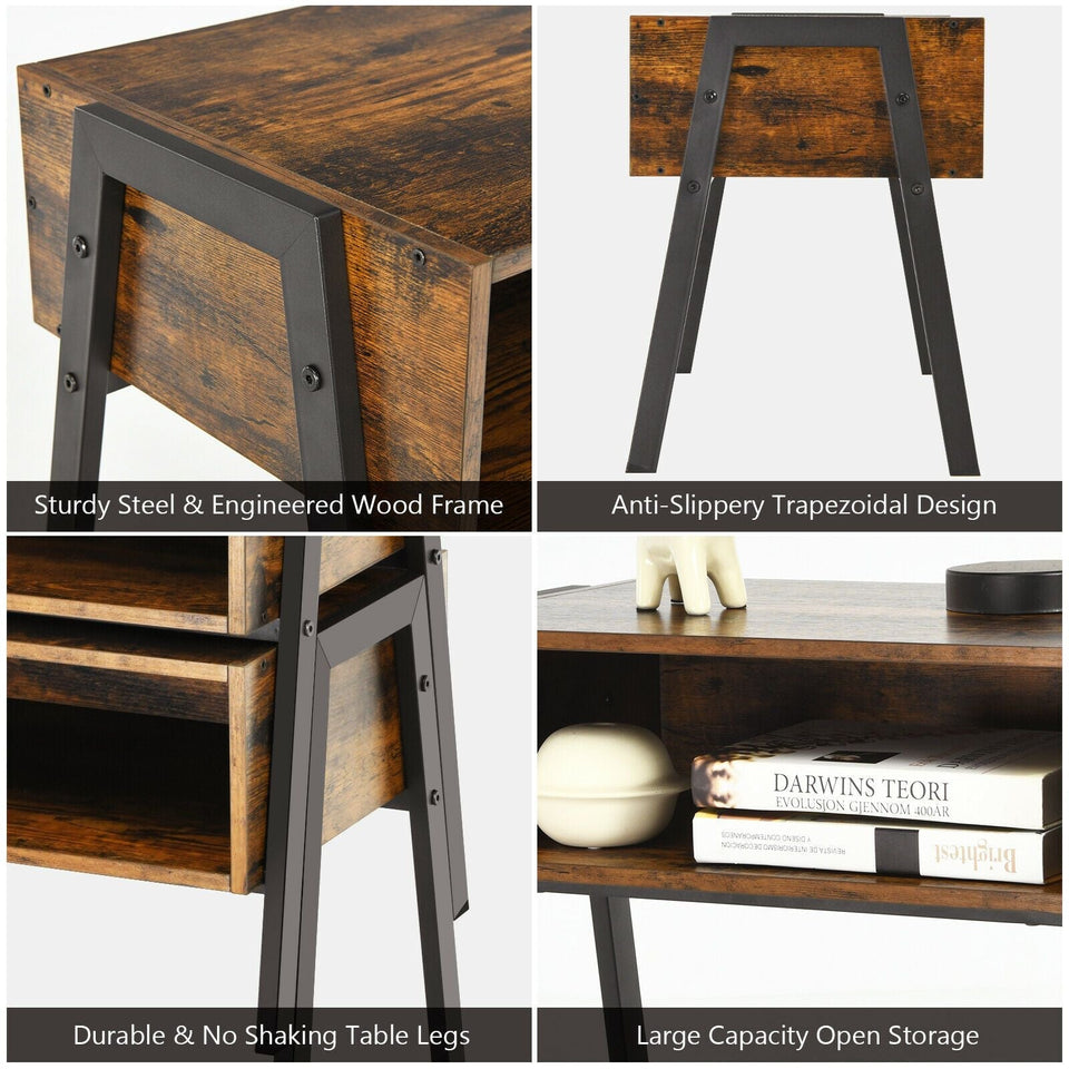 2 PC Stackable End Night Stand