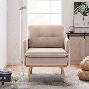 Velvet Chaise Lounge Chair