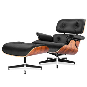Modern Classic Lounge Chair with Ottoman