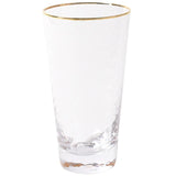 Frosted Gold Rim Drinking Glasses